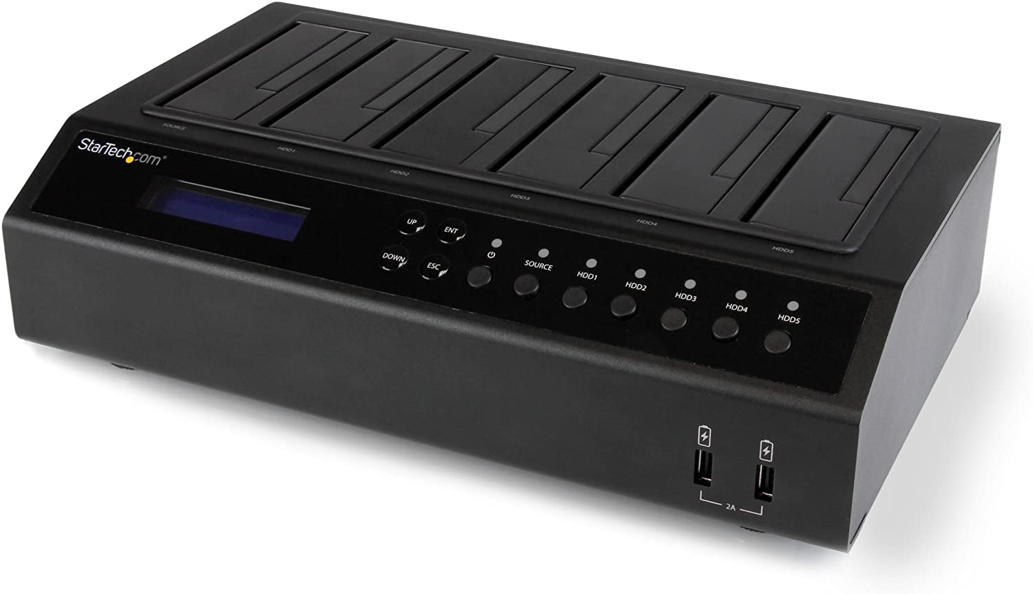 StarTech 6 Bay USB 3.0/ eSATA Duplicator and Eraser Dock for 2.5" & 3.5" SATA SSD HDD - 1:5 Standalone Cloner & Wiper Docking Station (SATDOCK5U3ER)