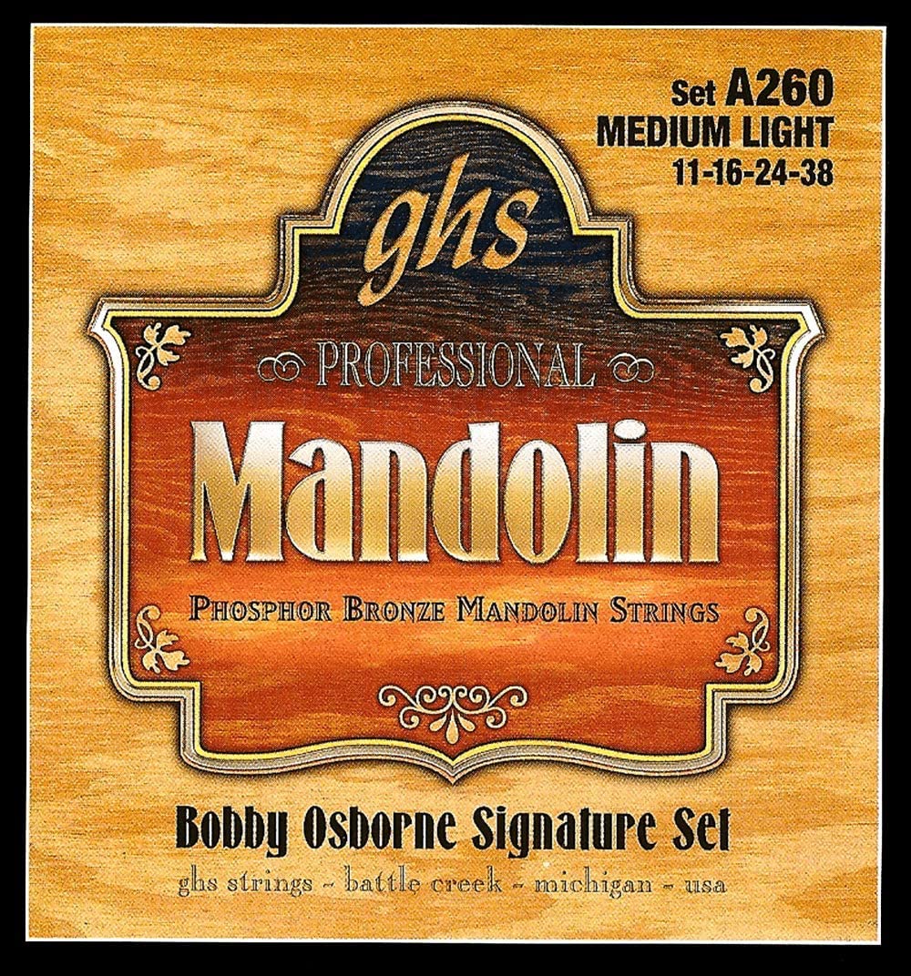GHS A 260 Bobby OSB. Mandolin String Set Phosphor Bronze Light, Pack of 1