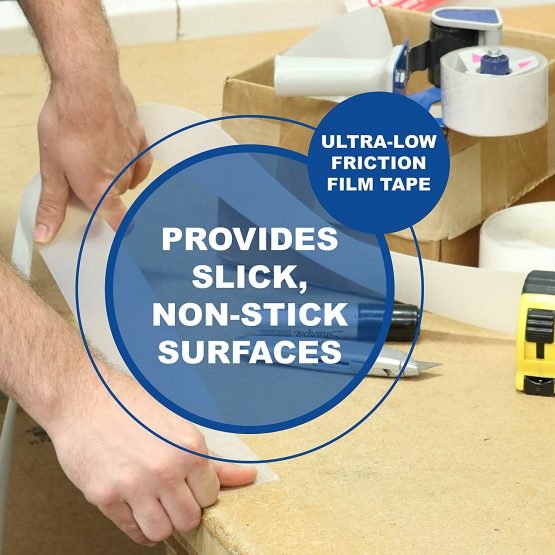 TapeCase 5430 11" x 36yd Transparent Squeak Reduction Tape, Converted from 3M, -30 to 225 degrees F Performance Temperature, 0.005" Thick - Image 2