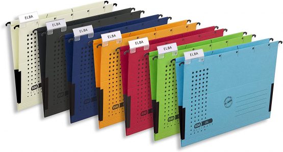 Elba Chic VE5/85803RO Suspension Files A4 RC Cardboard 230 g/m² Pack of 5 Red - Image 3