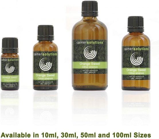Calmer Solutions Orange (Sweet) Essential Aromatherapy Oil 100ml - Image 3