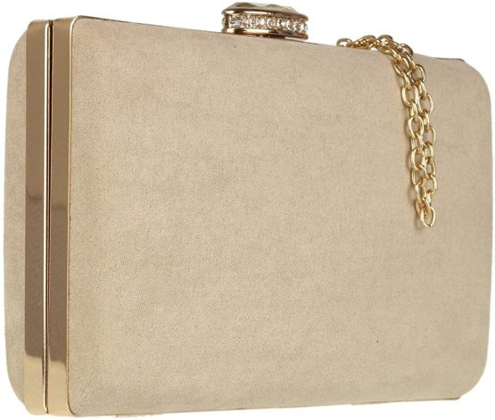 Girly Handbags Elegant Suede Clutch Bag - Image 2