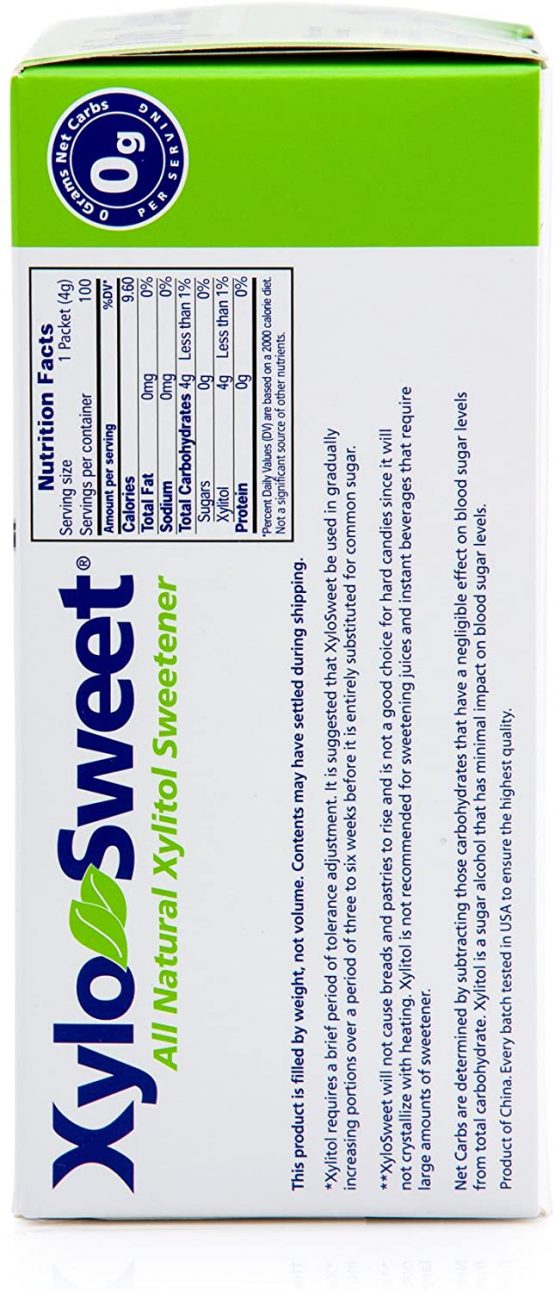 Xlear XyloSweet All Natural Low Carb Xylitol Sweetener - 100 Sachets - Image 2