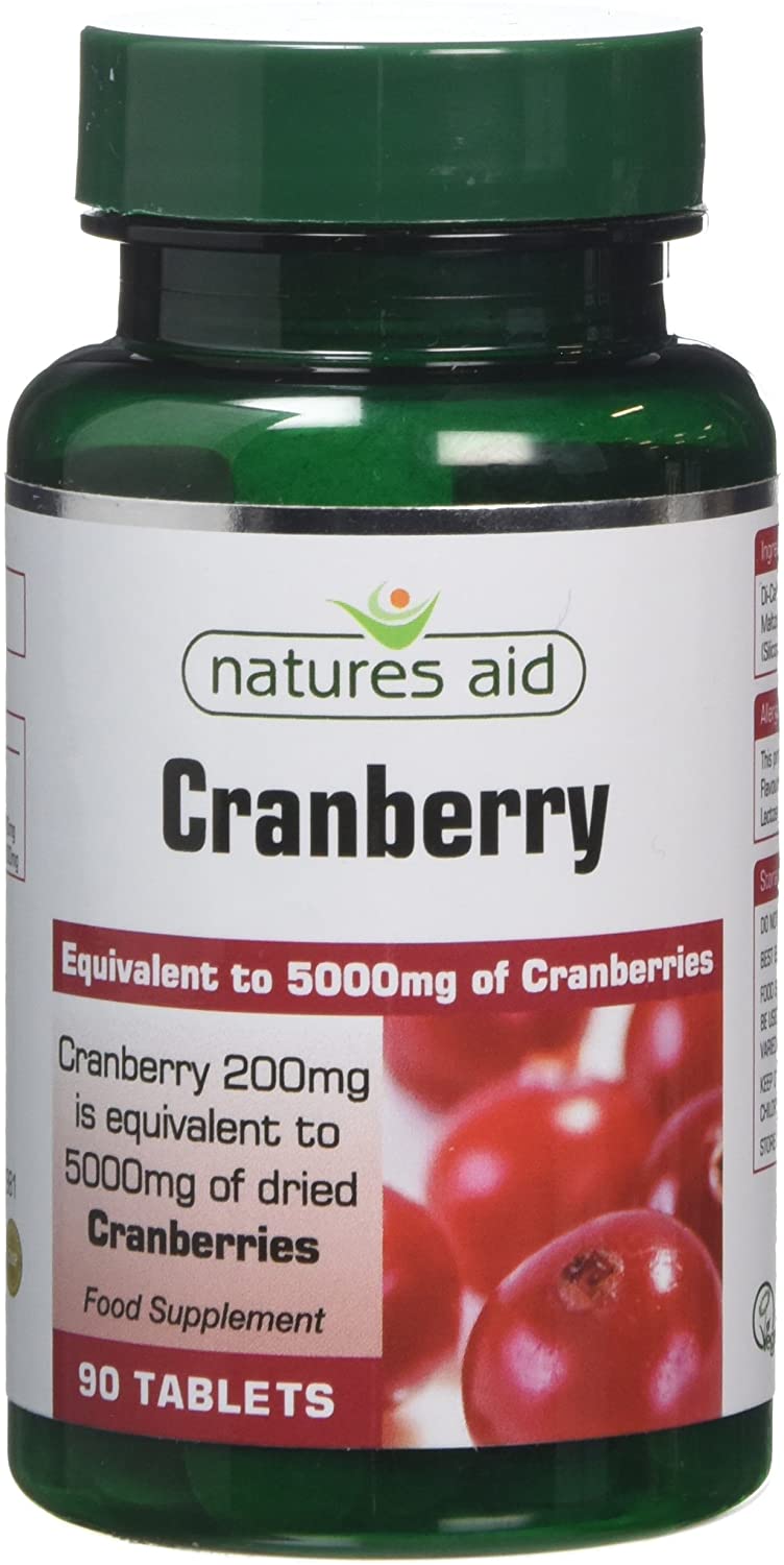 Natures Aid Cranberry 200mg, High Strength Tablets, Supports Urinary Tract Health & Immune System, Antioxidant Protection