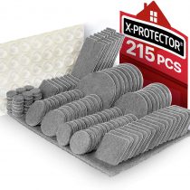 Furniture Pads 215 pcs X-PROTECTOR Felt Furniture Pads - Furniture Floor Protectors Felt Pad –Premium Furniture Felt Pads - Chair Leg Floor Protectors Felts Furniture Feet +64 Rubber Bumpers Pads