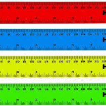Helix 30cm Metric and Imperial Coloured Rulers (Box of 100)