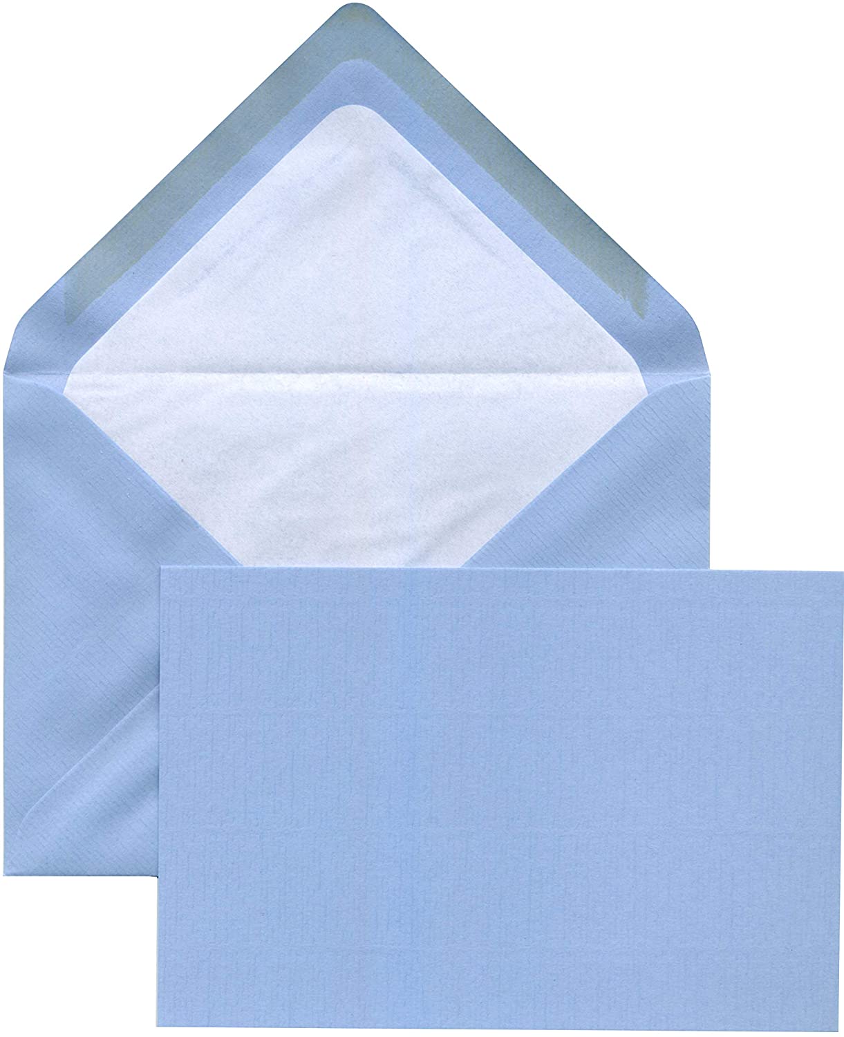 Original Crown Mill Classic Line C6 Texture Laid Card and Envelope - Blue (Pack of 15) - Image 2