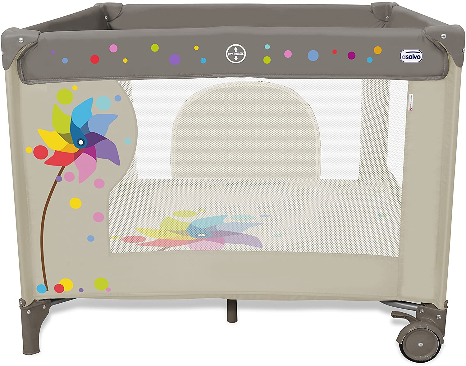 Asalvo 12470 Windmill Design Play Pen, Multi-Colour