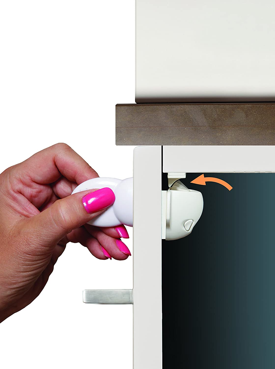Dreambaby Adhesive Mag Locks (2 Locks and 1 Key), White - Image 4