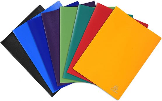 Exacompta Soft PP Welded Display Book, A4, 80 Pockets - Assorted Colours, Pack of 8