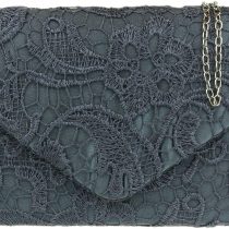 Girly HandBags Satin Lace Clutch Bag