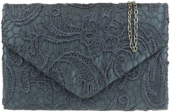 Girly HandBags Satin Lace Clutch Bag