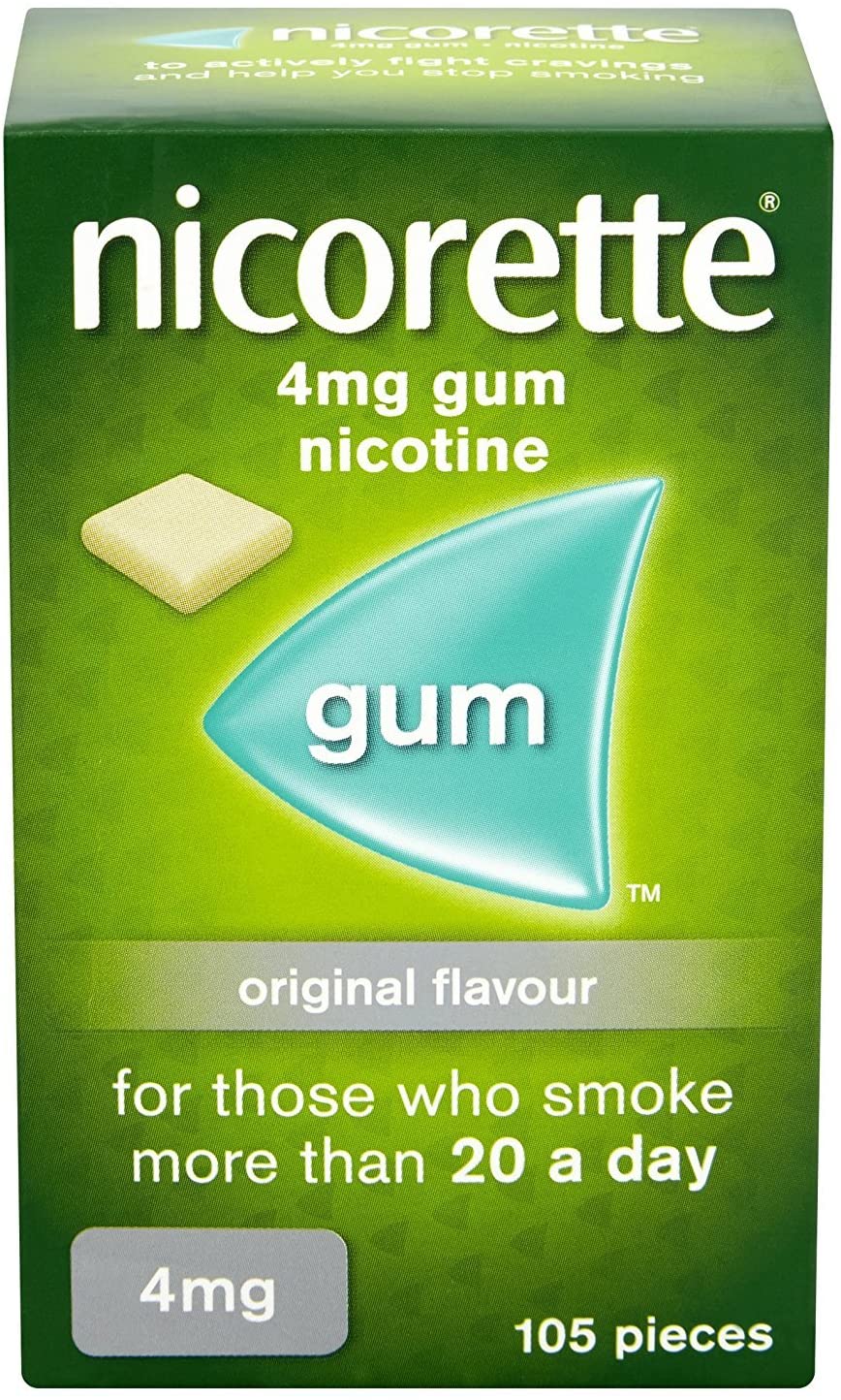 Nicorette Original Gum 4 mg Nicotine 105-Pieces, Nicotine Gum (Quit Smoking and Stop Smoking Aid) - Image 3