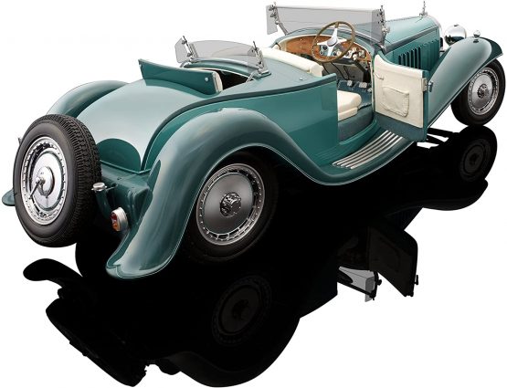 Bauer Exclusive Model Car 1: 18 BUGATTI ROYALE Roadster Esders 1932: MedMod with Doors and Bonnet to Open Model – Green (1990TZ68) - Image 2
