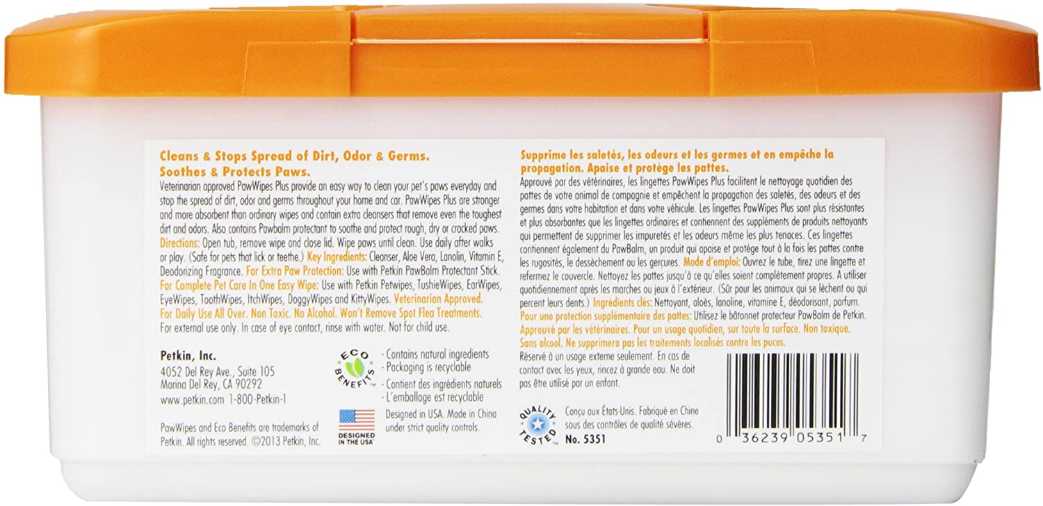 Petkin Paw Wipes, White, 100 Count (Pack of 1) - Image 2