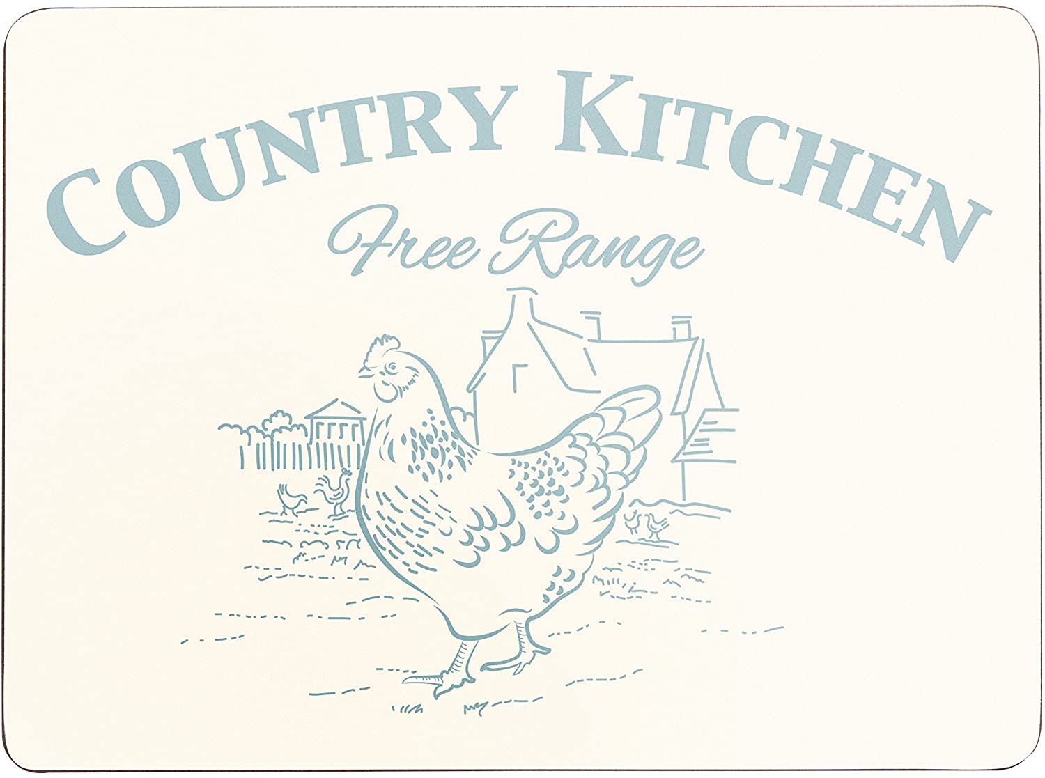 Premier Housewares Country Kitchen Placemats - Set of 4, Beige, H1 x W29 x D22cm
