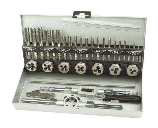 Brüder Mannesmann M53250-B Thread Cutting Tool Set, 32 Pieces