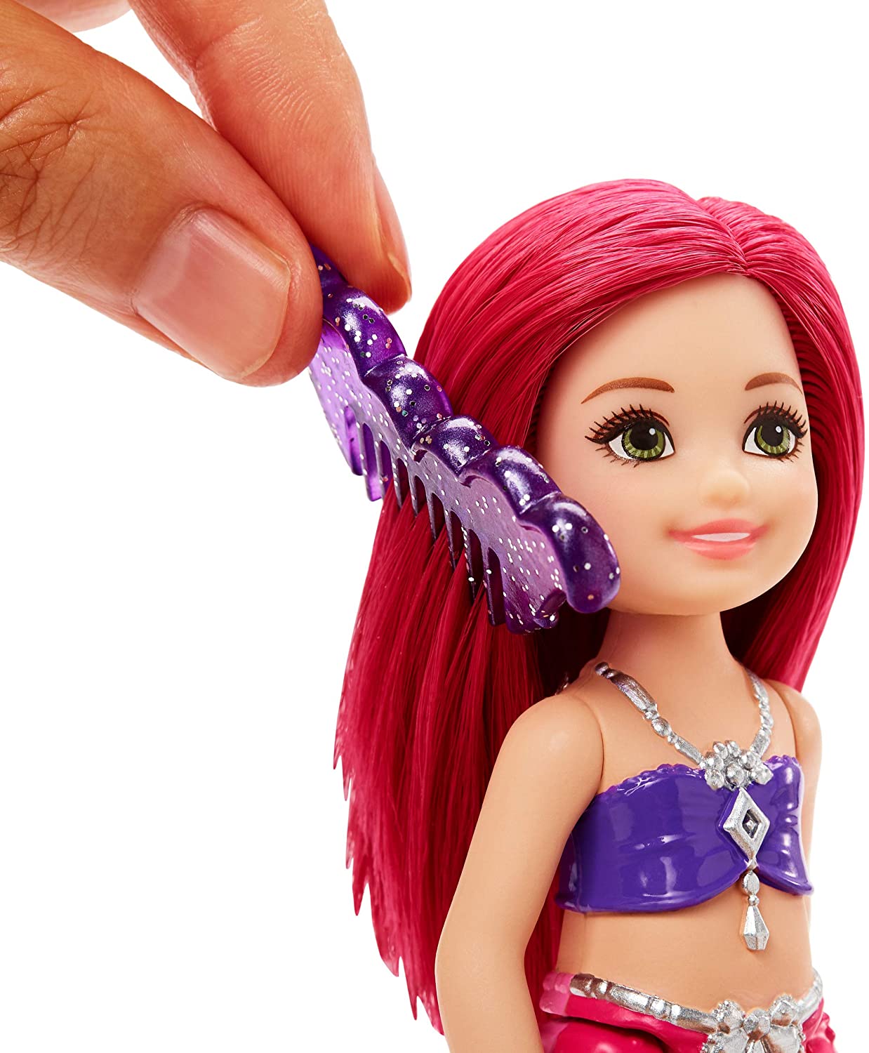 Mattel Barbie Dreamtopia-Pack of 3 Chelsea Mermaid, Fairy and Princess Dolls, Multicolor FPL86, Multicoloured - Image 4