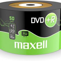 Maxell DVD+R 4.7 GB 16X 120 Min Video - Matt Silver (50 Disk - Shrink Wrapped)