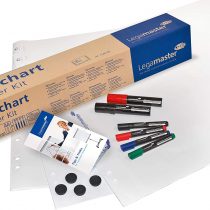 Legamaster Flipchart Starter Kit - Set consisting of 3 Flipchart Paper Pads, 6 Markers and 4 Magnets - All-in-One Flipchart Accessory Set - Ideal for Writing Meeting Notes and Brainstorming