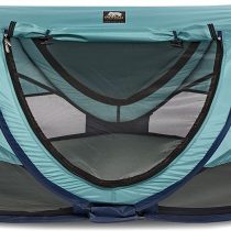 DERYAN Travel Cot - Peuter Luxe - Ocean - Pop-up System - Set-up in only 2 Seconds - Including Cotton Cover with Zipper, self-Inflating air Mattress and Carrying Bag, 1 Piece