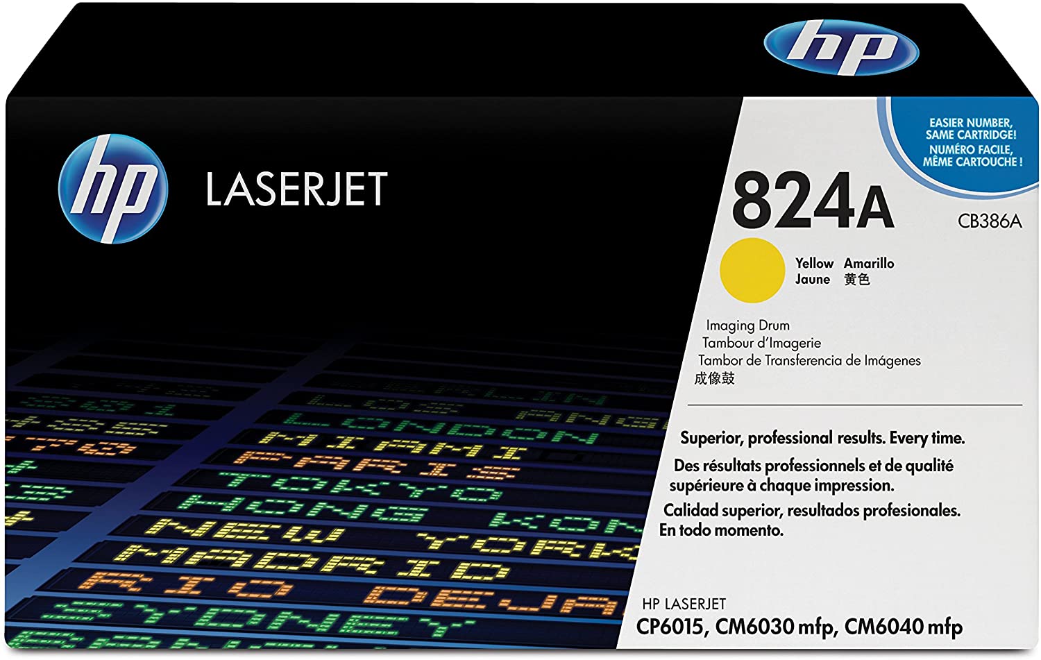 HP CB386 A - Drum and Original Toner Cartridge for Laserjet CP6015, Yellow