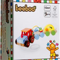 VEDES Großhandel GmbH - Ware BEEBOO wooden Pull along Tractor with 2 Tags