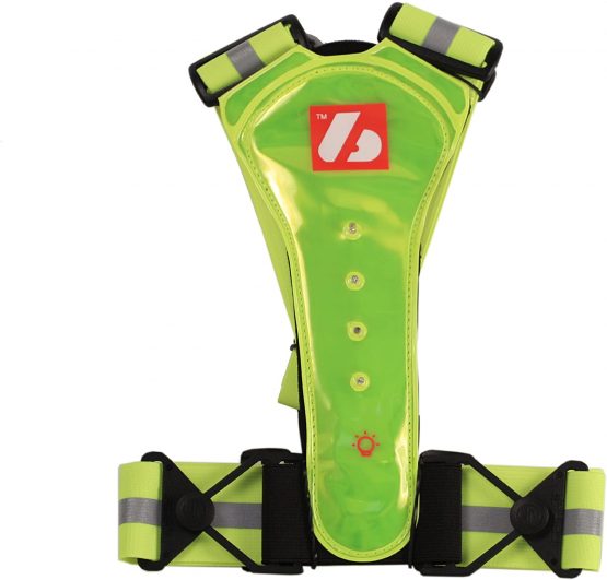 BARNETT LW-1 runing training trail Fluorescent vest with LED lights and reflective stripes