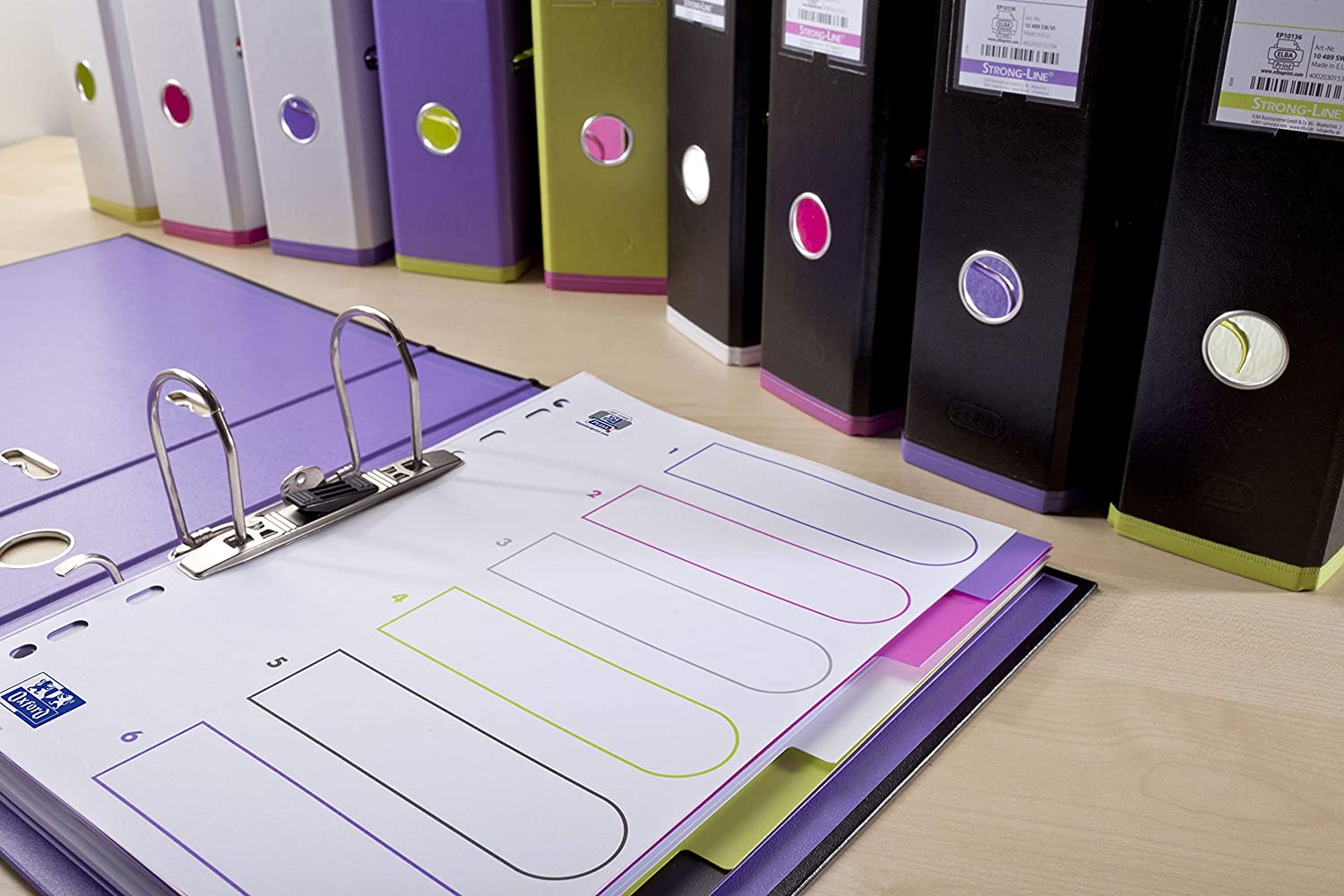 Elba Plastic tab dividers 5-teilig 20 Register Multi-Coloured - Image 3