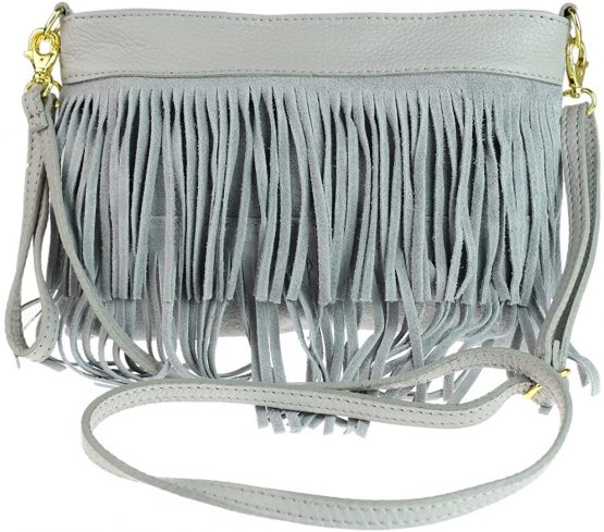 Girly Handbags Italian Suede Leather Shoulder Bag Tassel Crossbody Women - Image 4