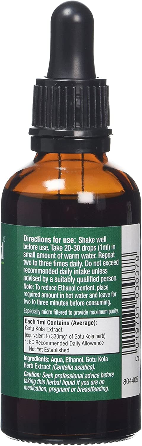 HealthAid Gotu Kola (Hydrocotyle asiatica) Vegan Liquid 50ml - Image 3