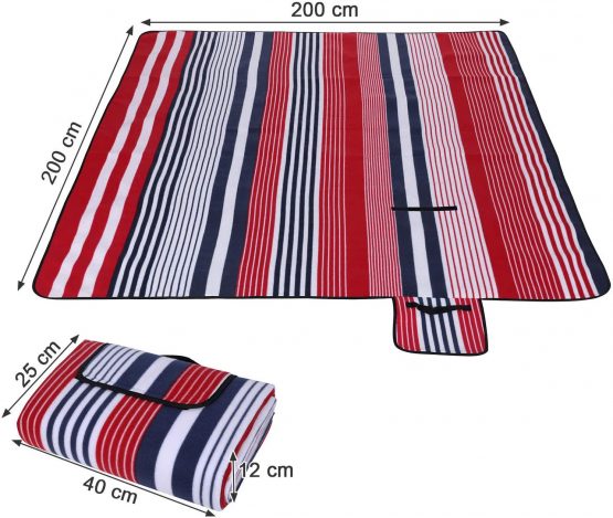 Songmics Insulated Waterproof Picnic Blanket, Beach Blanket with Carry Handle - Image 3