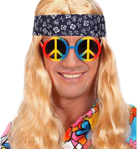Multicolor Love & Peace Glasses Dress-Up Novelty Glasses Specs & Shades for Fancy Dress Costumes Accessory - Image 3