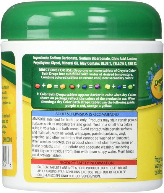 Crayola Color Bath Dropz 60 Tablets 3.59 Ounce Jar - Image 2