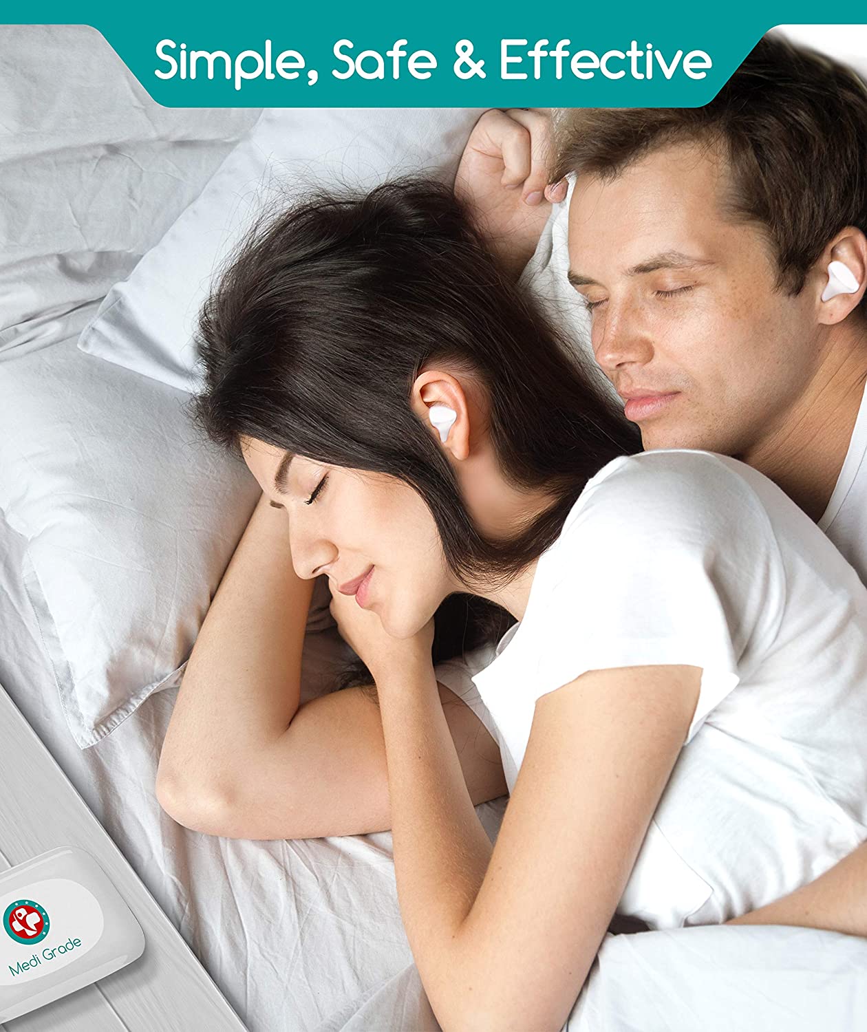 x9 Pairs Silicone Ear Plugs for Sleeping by Medi Grade Custom Fit