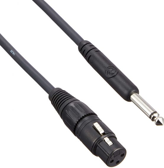 D'Addario Microphone Cable - XLR Cable - Shielded for Noise Reduction - XLR Female to 1/4-inch Ends - Classic Series - 25 Feet/7.62 Meters - 1 Pack