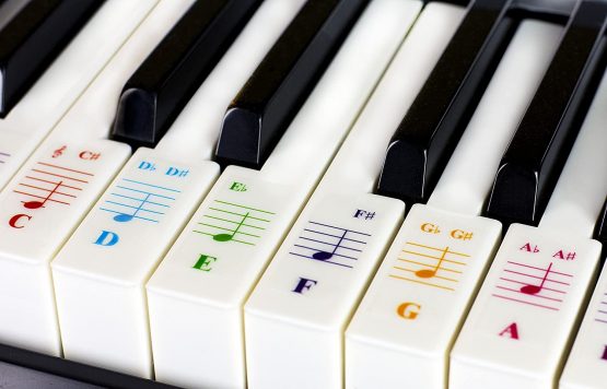 Color Piano Stickers for 88/76/61/54/49/37 Key Keyboards; Great visual tool for kids and beginners; Transparent and Removable - Image 3