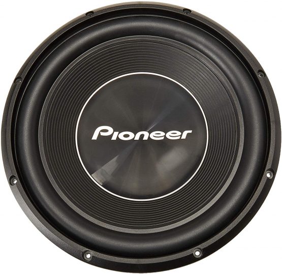 Pioneer TS-300D4 Subwoofer with 4-Ohm dual voice coil (1400 W), 30 cm / 12 inches, IMPP membrane for powerful sound, input rated power 400 W, black