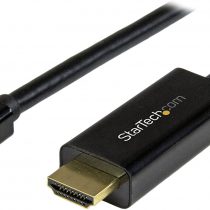 StarTech Mini DisplayPort to HDMI Adapter Cable - mDP to HDMI Adapter with Built-in Cable - Black - 5 m (15 ft.) - Ultra HD 4K 30Hz (MDP2HDMM5MB)