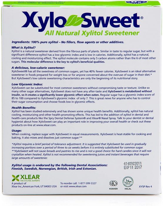 Xlear XyloSweet All Natural Low Carb Xylitol Sweetener - 100 Sachets - Image 4