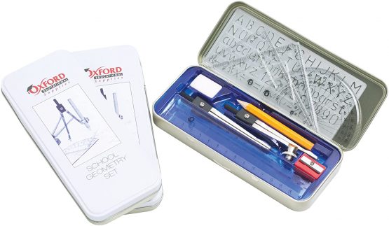 Oxford Educational Supplies Geometry Set in a Tin