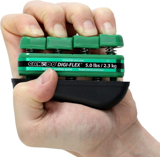 Hand exerciser - finger grip strengthener Cando Digi-Flex®, green (medium) - Image 4