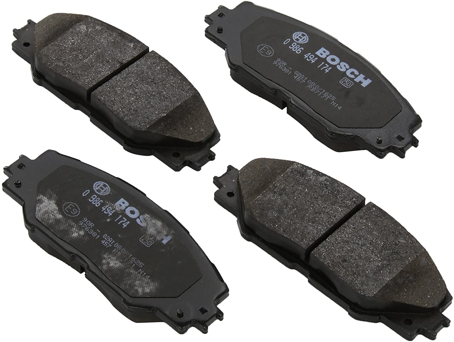 Bosch BP1085 - Brake Pads Car Front Axle - Bosch Quality - Reduced Noise and Dust - ECE-R90 Certified - Copper-Free - 1 Set of 4 Pads