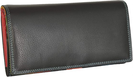 GOLUNSKI Graffiti Black Tropical Soft Leather Large Womens Purse Wallet 7-146