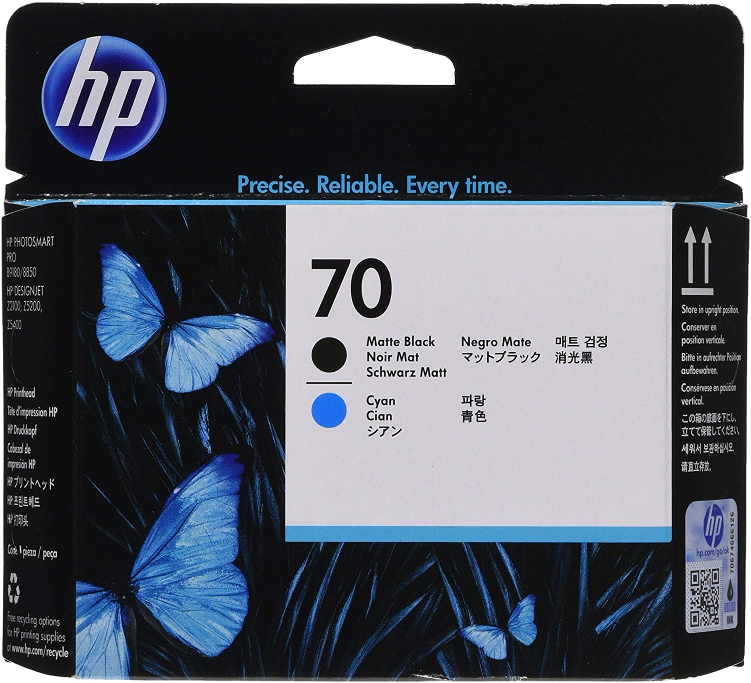 HP Print Head - Cyan/Matte Black, 1