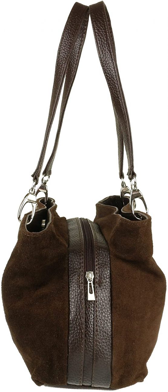 Girly Handbags Italian Suede Leather Shoulder Bag - Image 2