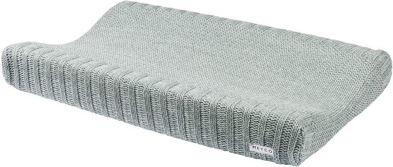 Meyco 2763084 2-Wedge Changing Mat Cover Knitted 100% Cotton 45 x 70 cm Relief Mixed Stone Green Multi-Coloured