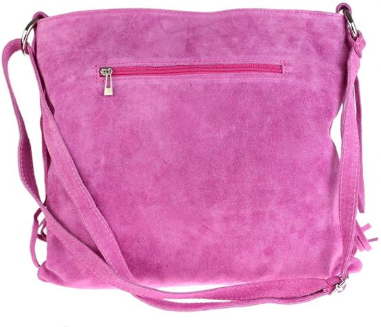 Girly Handbags Genuine Suede Fringe Shoulder Bag Crossbody Slouch Elegant Designer Womens Fashion - Image 3