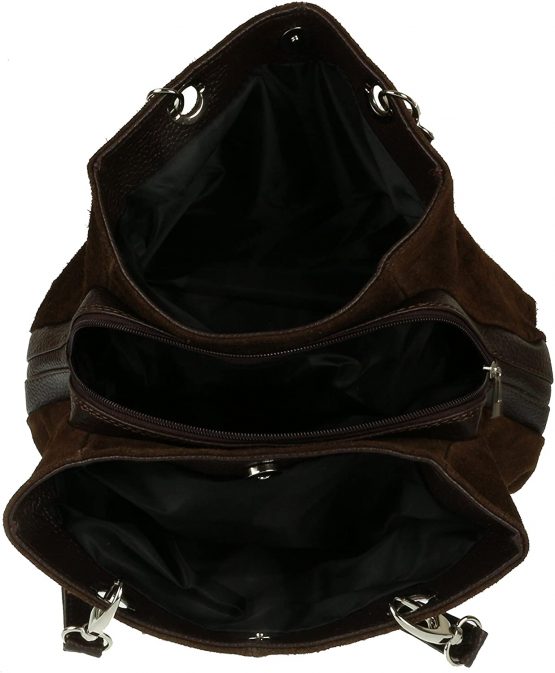Girly Handbags Italian Suede Leather Shoulder Bag - Image 4