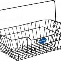 fischer Unisex_Adult Gepäckträger-Korb Basket, Black, 32 x 40 x 19 cm